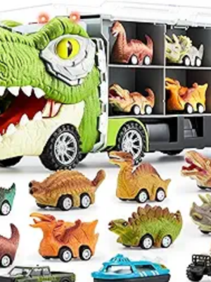13 pieces of dinosaur toys